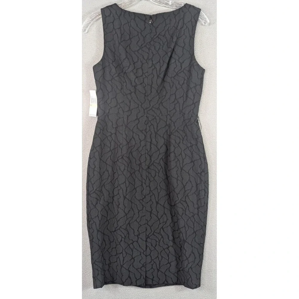 Michael Kors Dress Sleeveless Textured Goth Sheath Pleated Y2K Black Size‎ 2 NWT